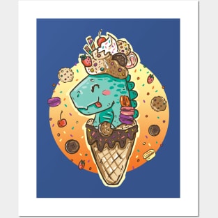 Dino Ice Cream Posters and Art